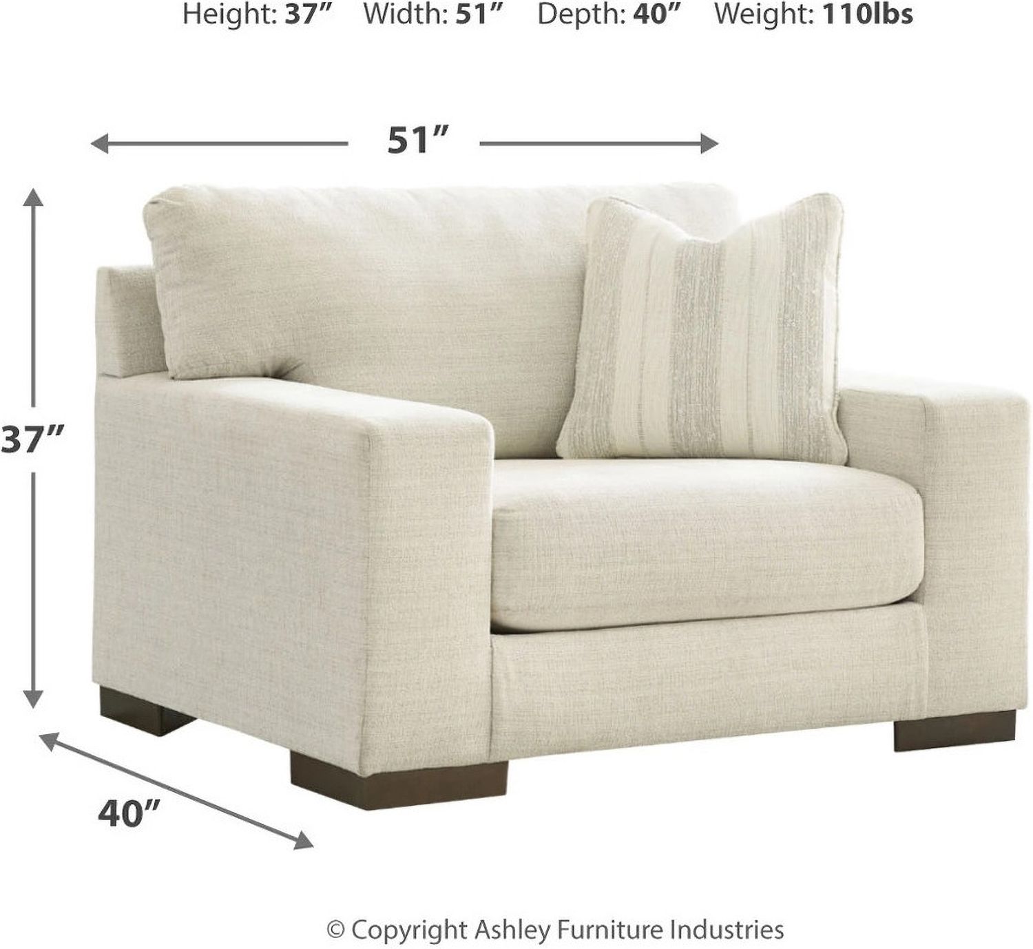 Maggie Oversized Chair In Birch 5200323