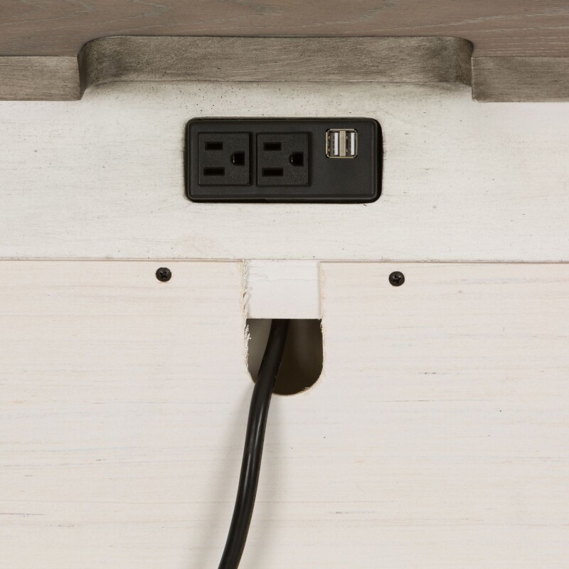 Abbey Park 2 Drawer Night Stand w/ Charging Station 520BR61