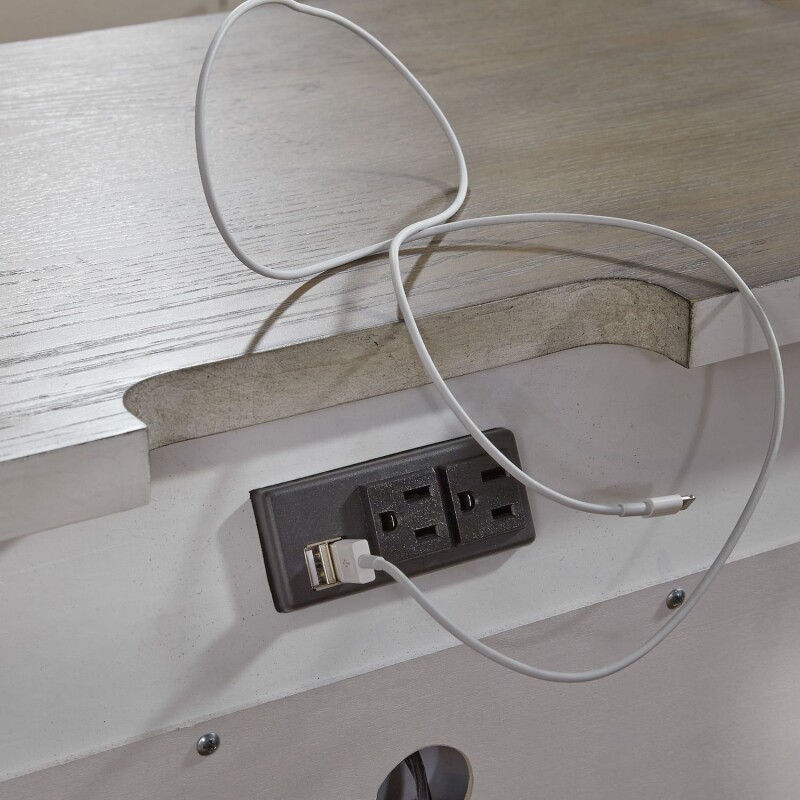 Abbey Park 2 Drawer Night Stand w/ Charging Station 520BR61