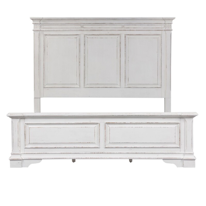 Abbey Park King California Panel Bed, Dresser & Mirror, Chest, Night Stand 520BRCPBDMCN