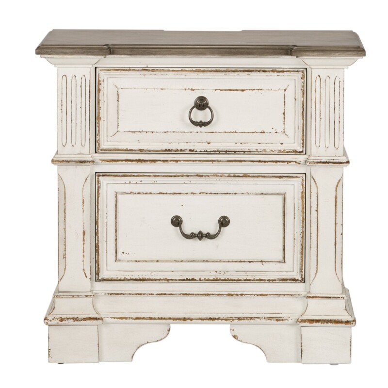 Abbey Park King California Panel Bed, Dresser & Mirror, Chest, Night Stand 520BRCPBDMCN