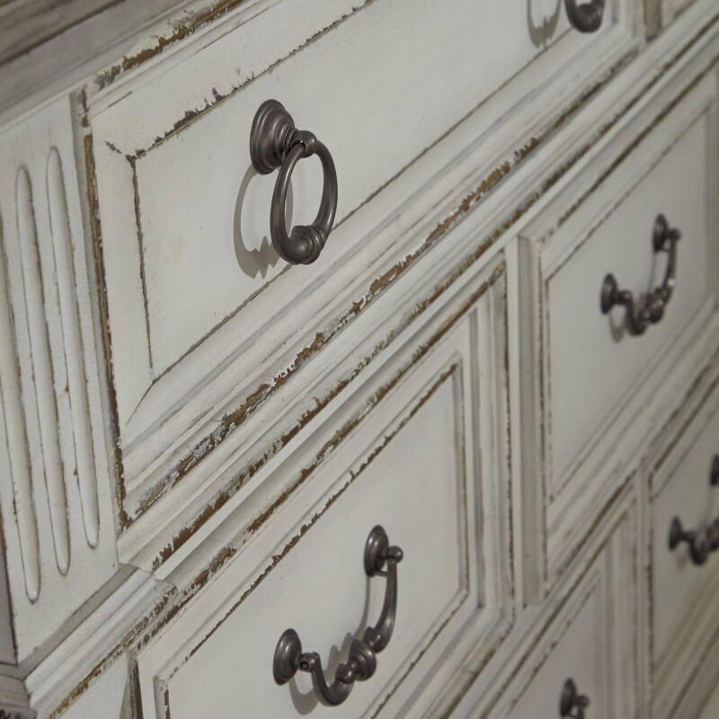Abbey Park King California Panel Bed, Dresser & Mirror, Night Stand 520BRCPBDMN