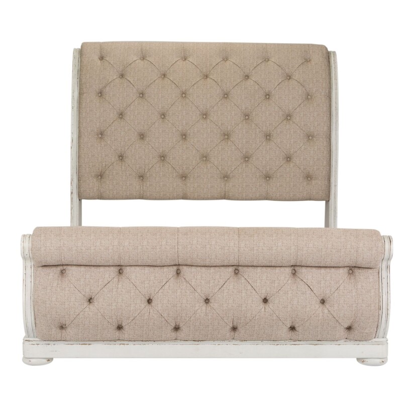 Abbey Park King California Sleigh Bed, Dresser & Mirror, Night Stand 520BRCSLDMN