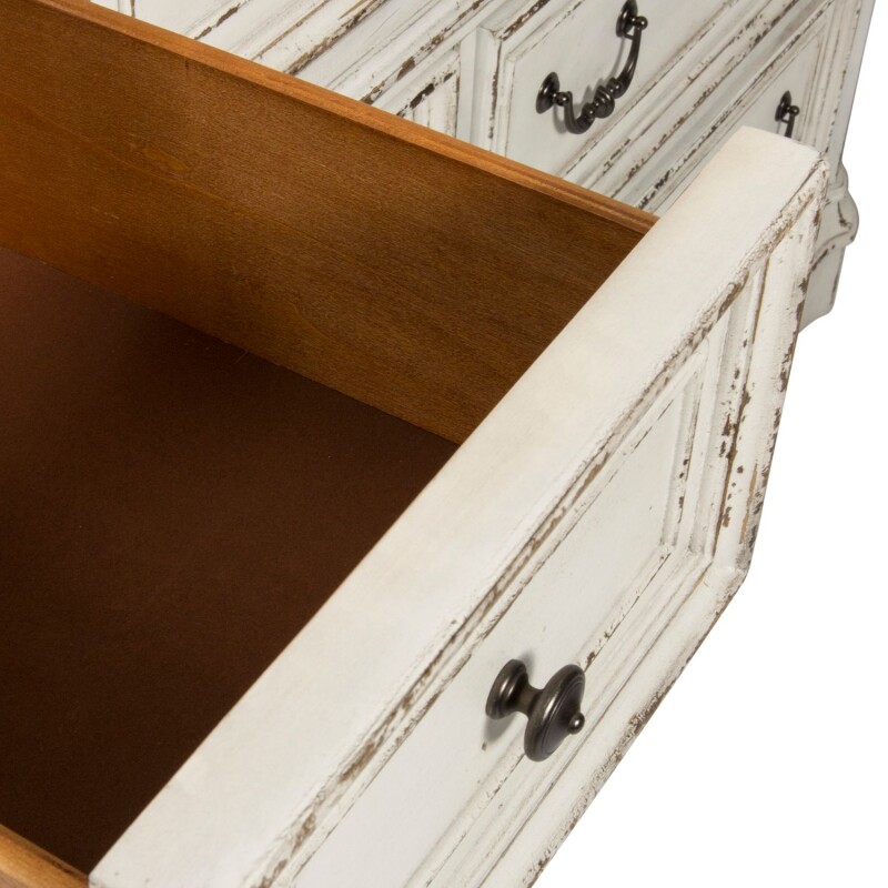 Abbey Park Queen Panel Bed, Dresser & Mirror, Chest, Night Stand 520BRQPBDMCN