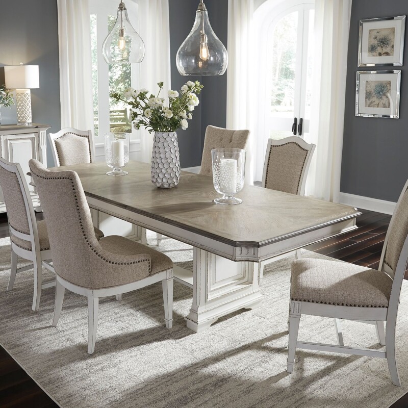 Abbey Park 7 Piece Trestle Table Set 520DR7TRS