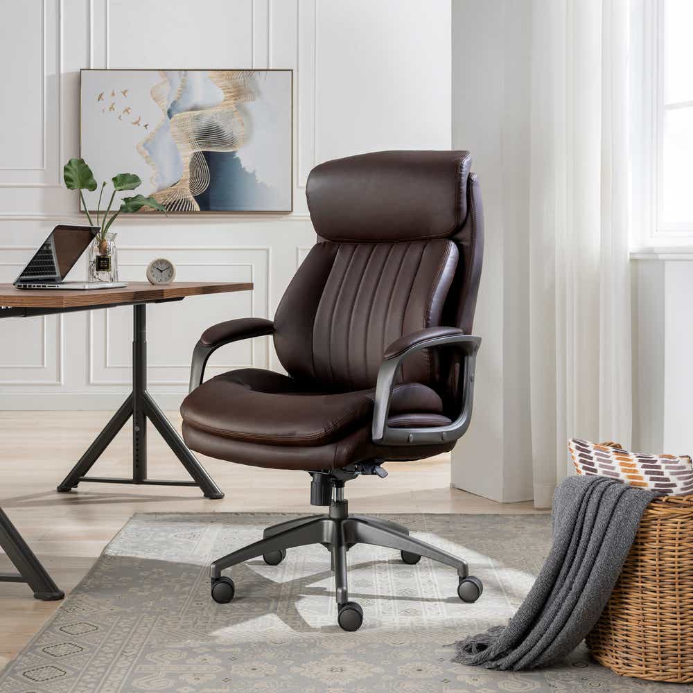 Nova Executive Leather Office Chair, Brown - 52372-BRN 52372BRN