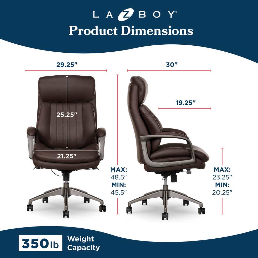 Nova Executive Leather Office Chair, Brown - 52372-BRN 52372BRN