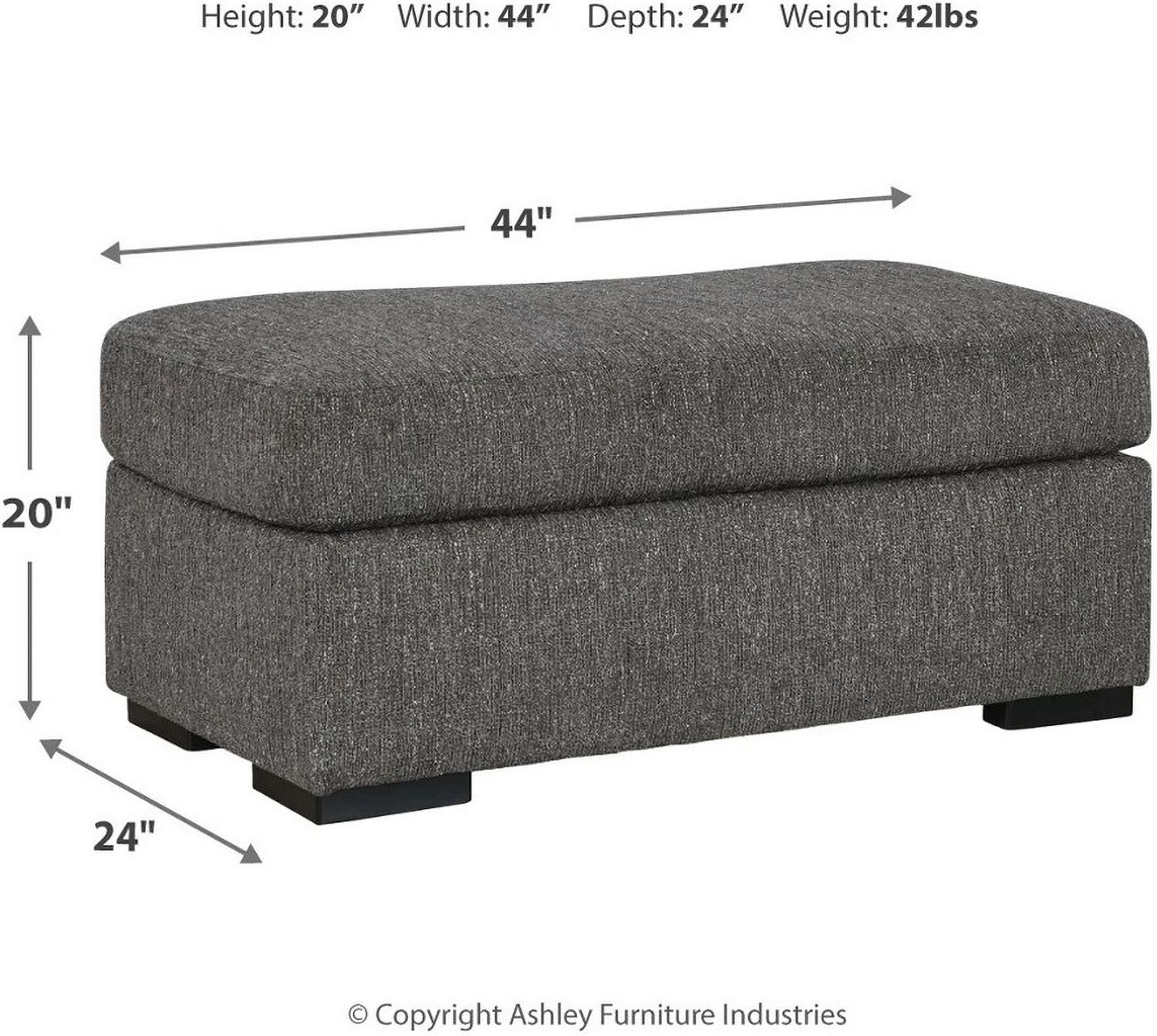 Gardiner Pewter Ottoman 5240414