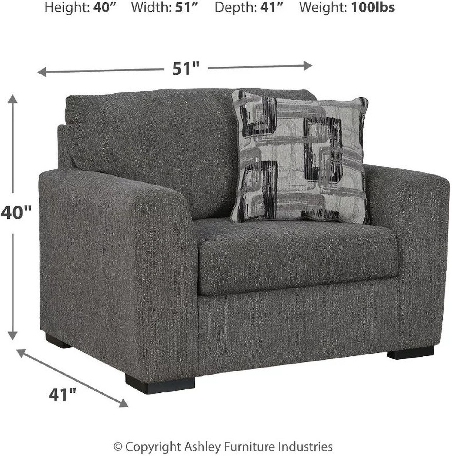 Gardiner Pewter Oversized Chair 5240423