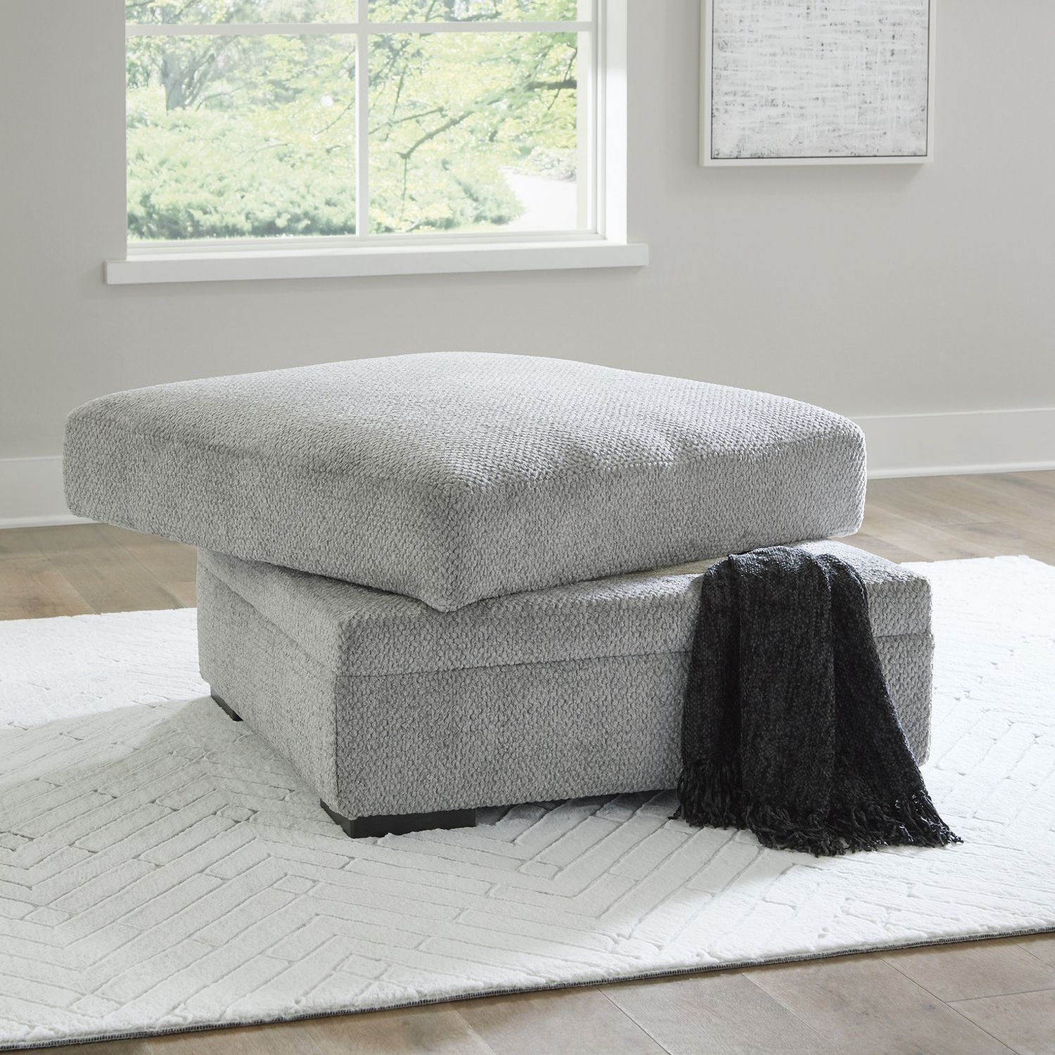 Casselbury Ottoman With Storage In Cement 5290611