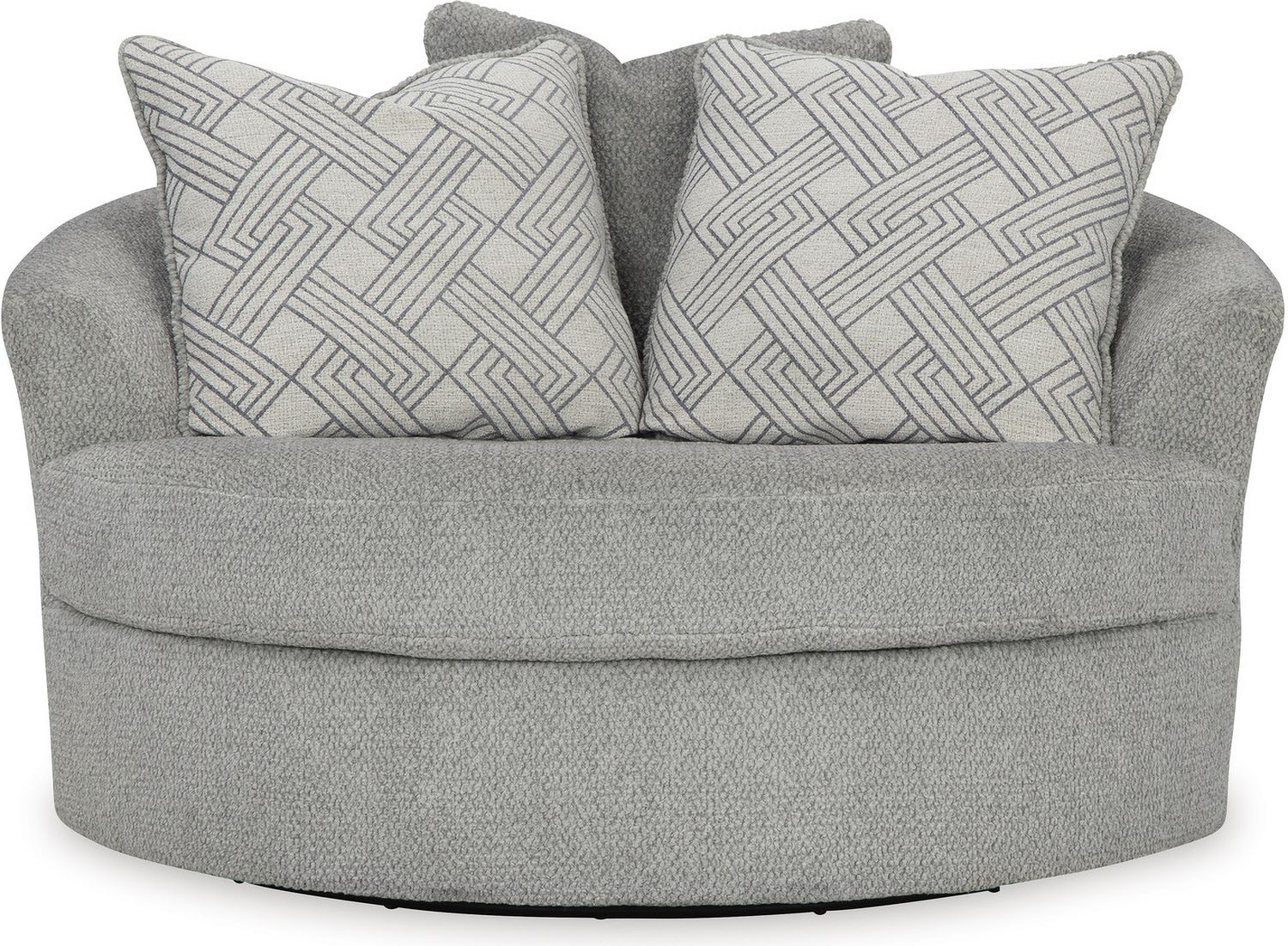 Casselbury Oversized Swivel Accent Chair In Cement 5290621