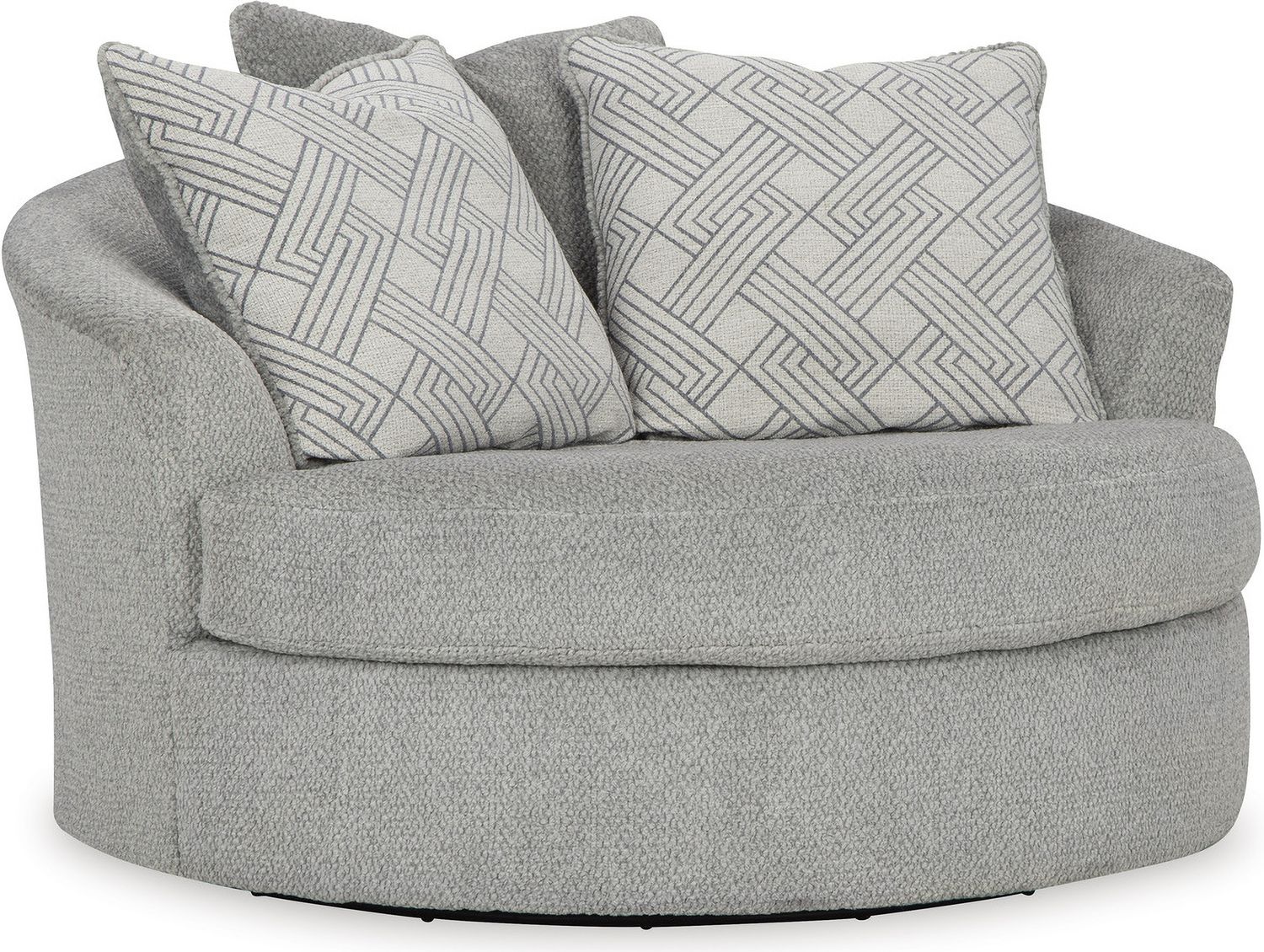 Casselbury Oversized Swivel Accent Chair In Cement 5290621