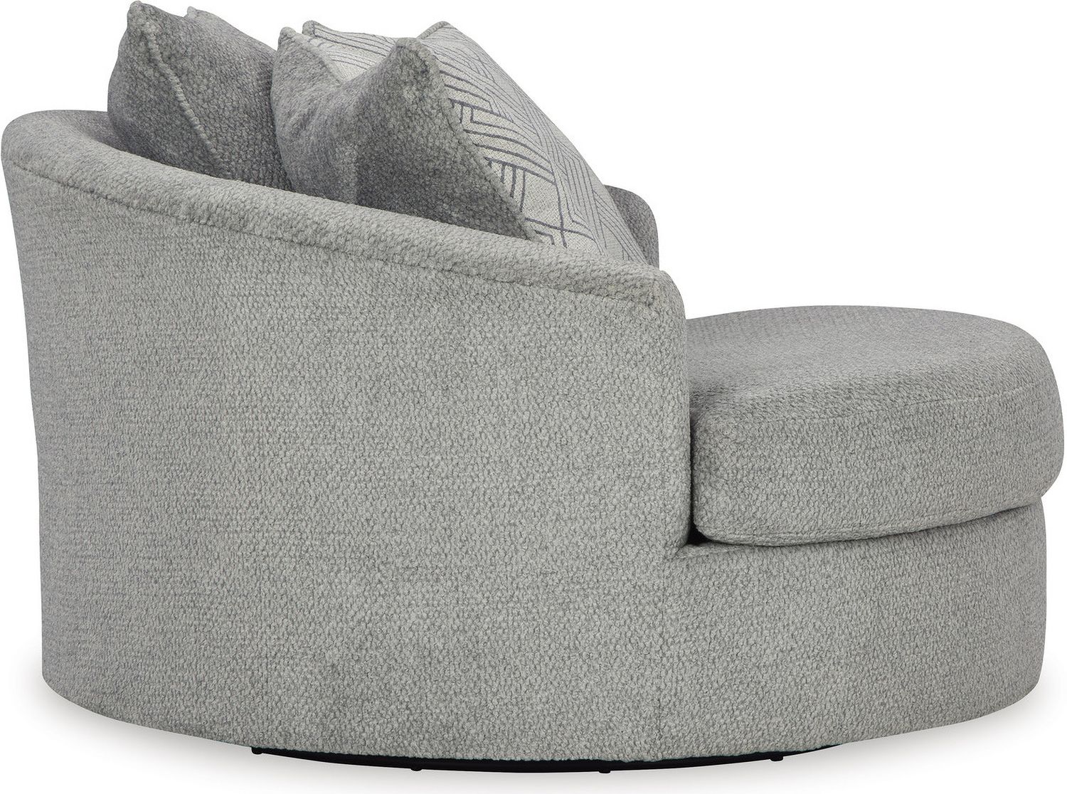 Casselbury Oversized Swivel Accent Chair In Cement 5290621