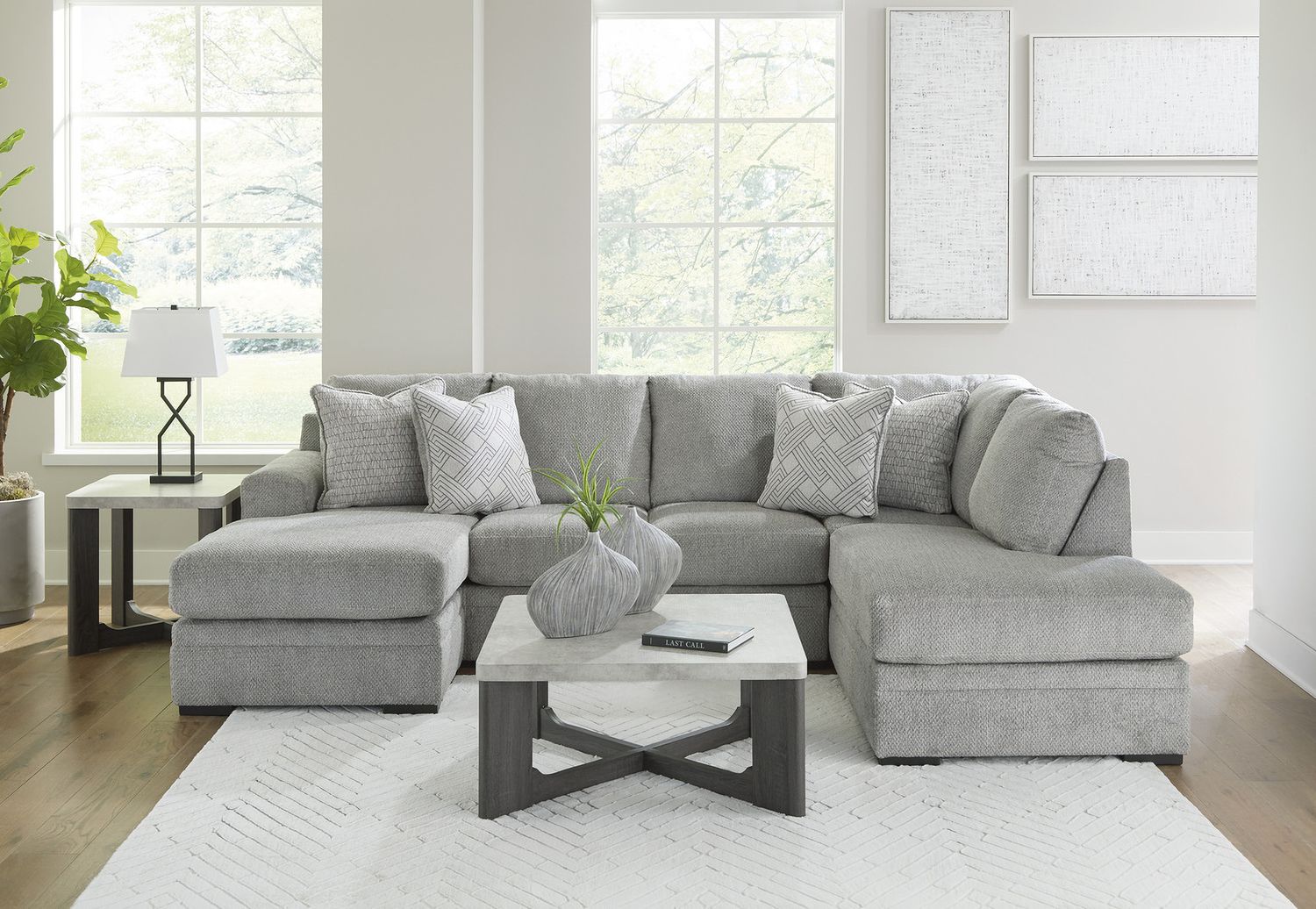 Casselbury 2-Piece RAF Sectional With Chaise In Cement 52906S1