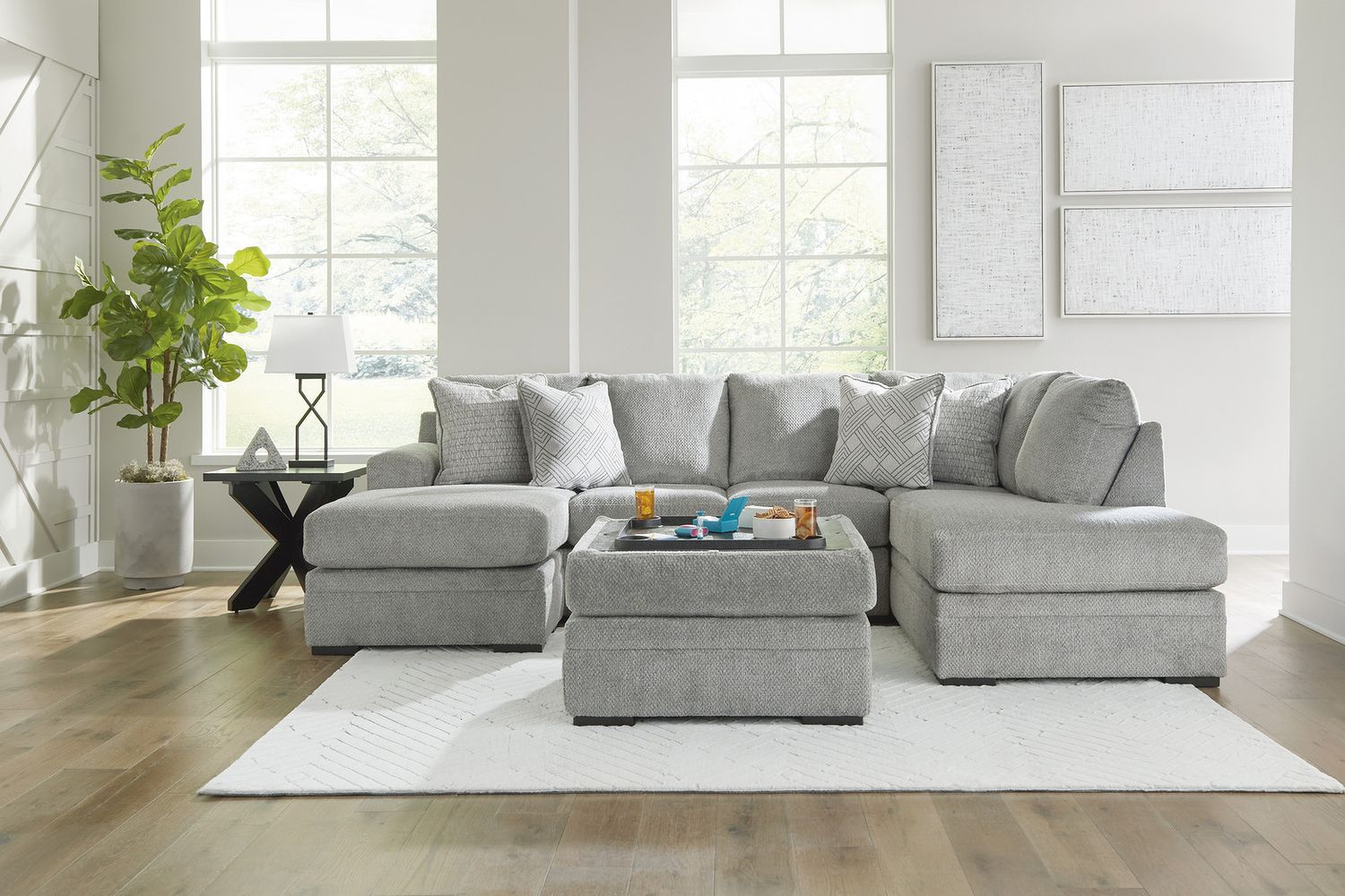 Casselbury 2-Piece RAF Sectional With Chaise In Cement 52906S1