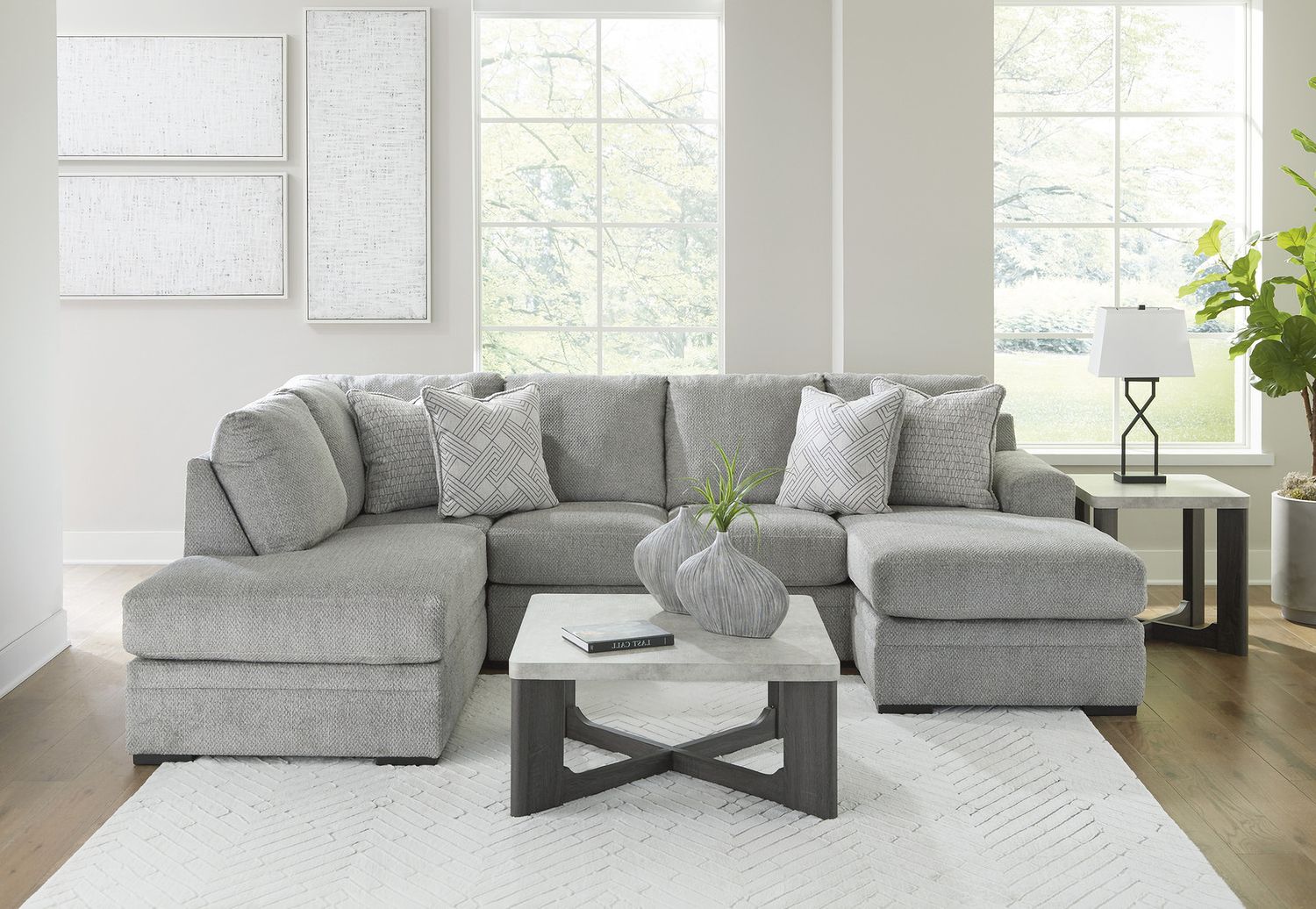 Casselbury 2-Piece LAF Sectional With Chaise In Cement 52906S2