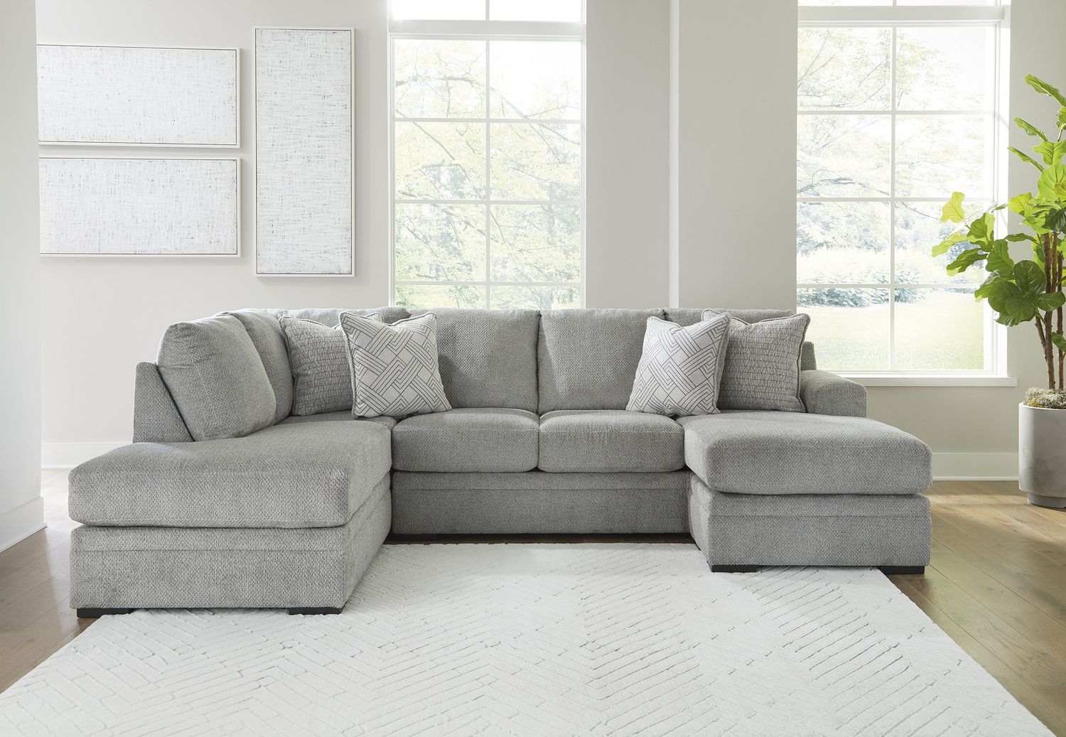 Casselbury 2-Piece LAF Sectional With Chaise In Cement 52906S2