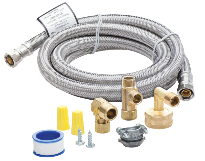 6' Stainless Steel Dishwasher Installation Kit, no Cord 5304493868