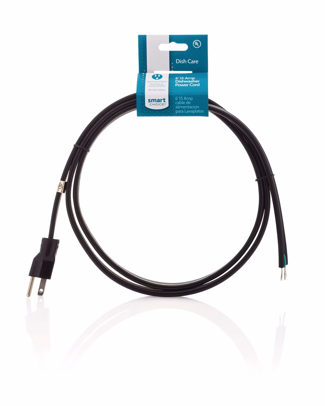 6’ 15-Amp. 3-Prong Dishwasher Power Cord, Straight 5304494964