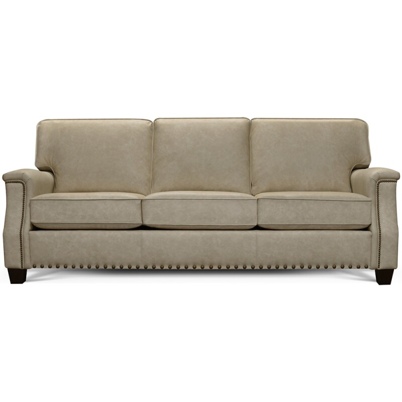 Salem Leather Sofa With Nails 5305LNR