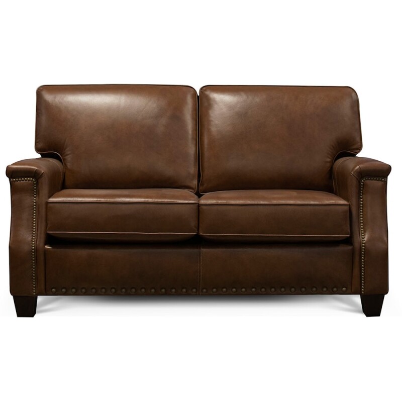 Salem Leather Loveseat With Nails 5306LNR