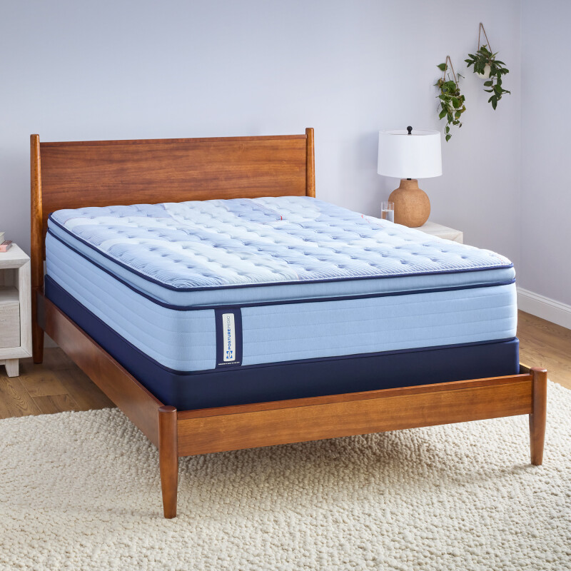 Sealy Kennett Euro Pillow Top Medium Full Blue 53240540 Picture 1