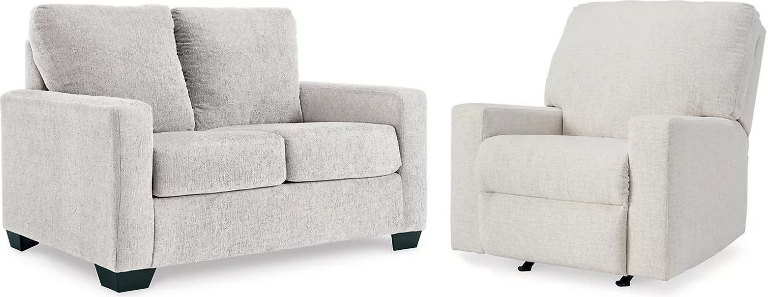 Rannis Twin Sofa Sleeper and Recliner In Snow 53603U1