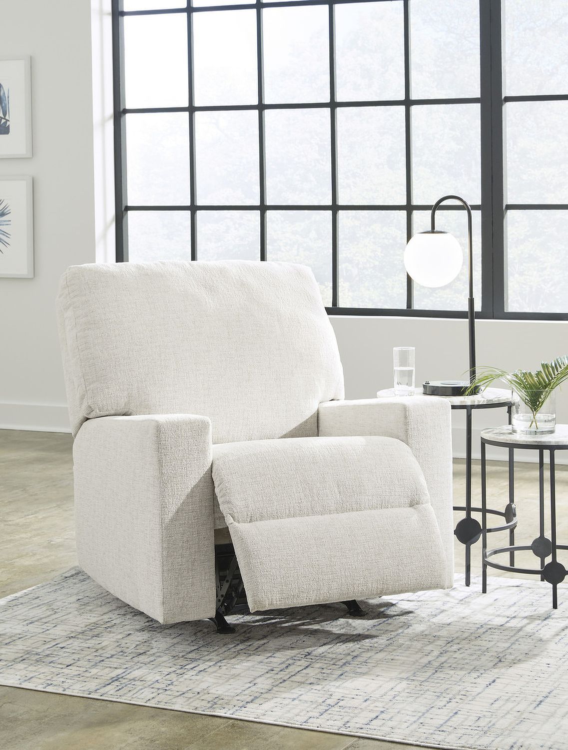 Rannis Twin Sofa Sleeper and Recliner In Snow 53603U1