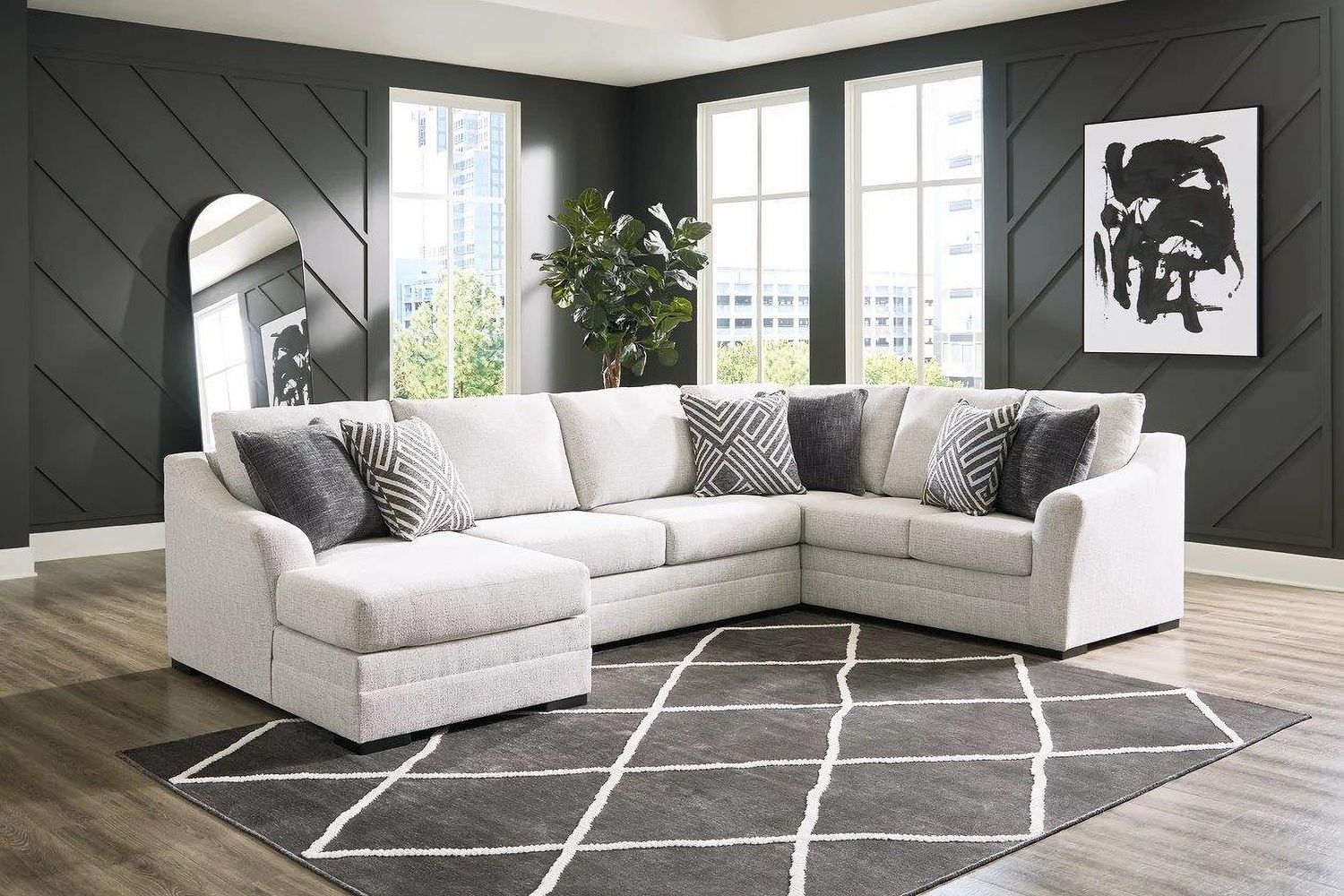 Koralynn 3-Piece LAF Sectional with Chaise In Stone 54102S1