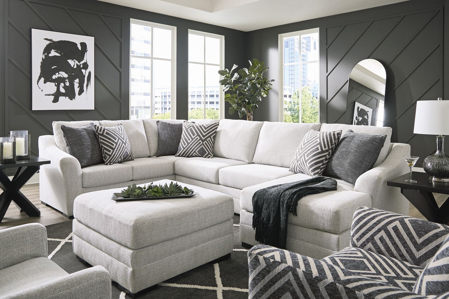 Koralynn 3-Piece LAF Sectional with Chaise In Stone 54102S1