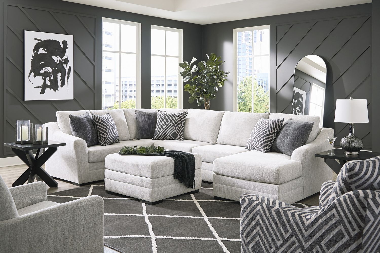 Koralynn 3-Piece RAF Sectional with Chaise In Stone 54102S2