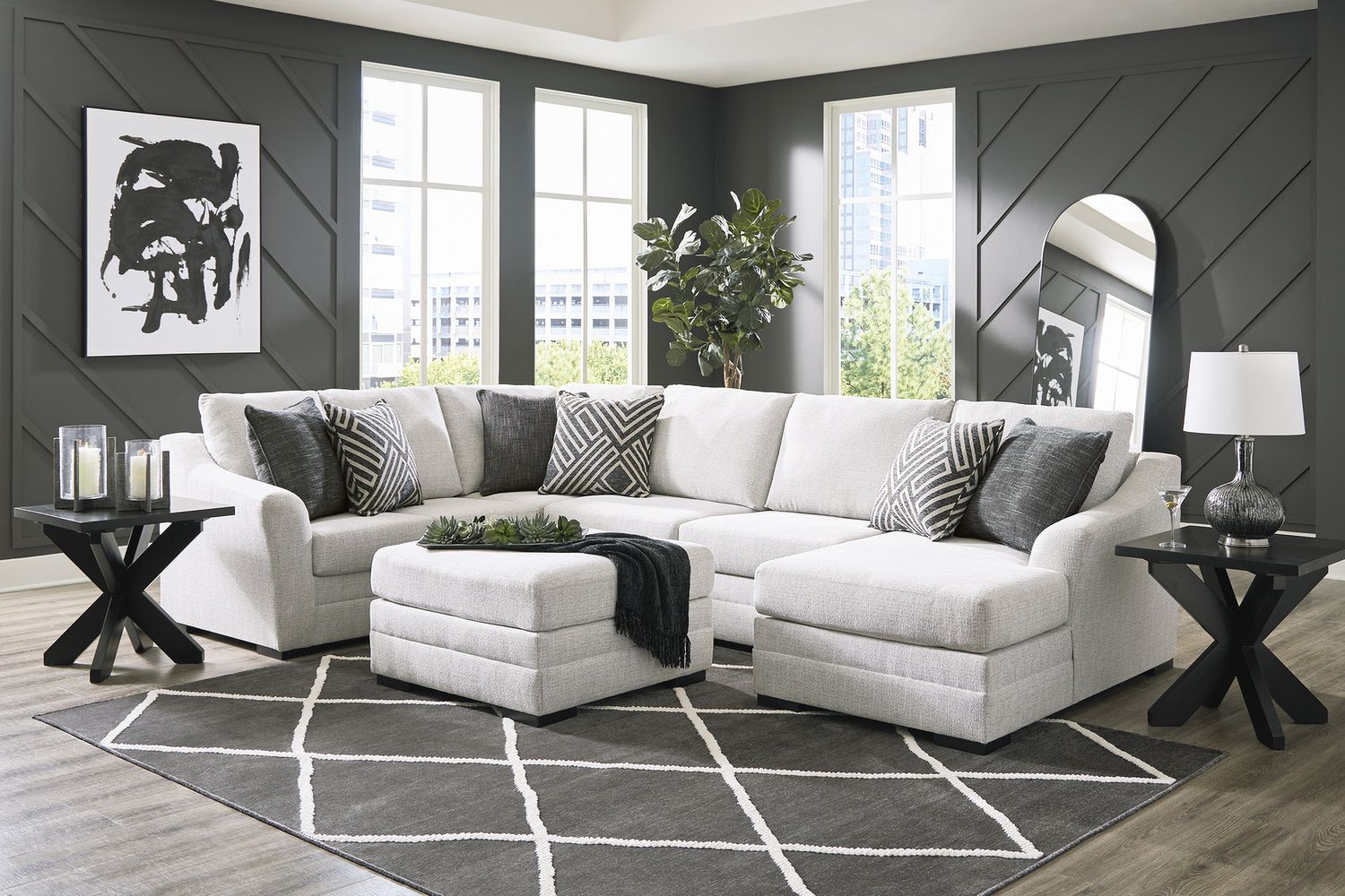 Koralynn 3-Piece RAF Sectional with Chaise In Stone 54102S2