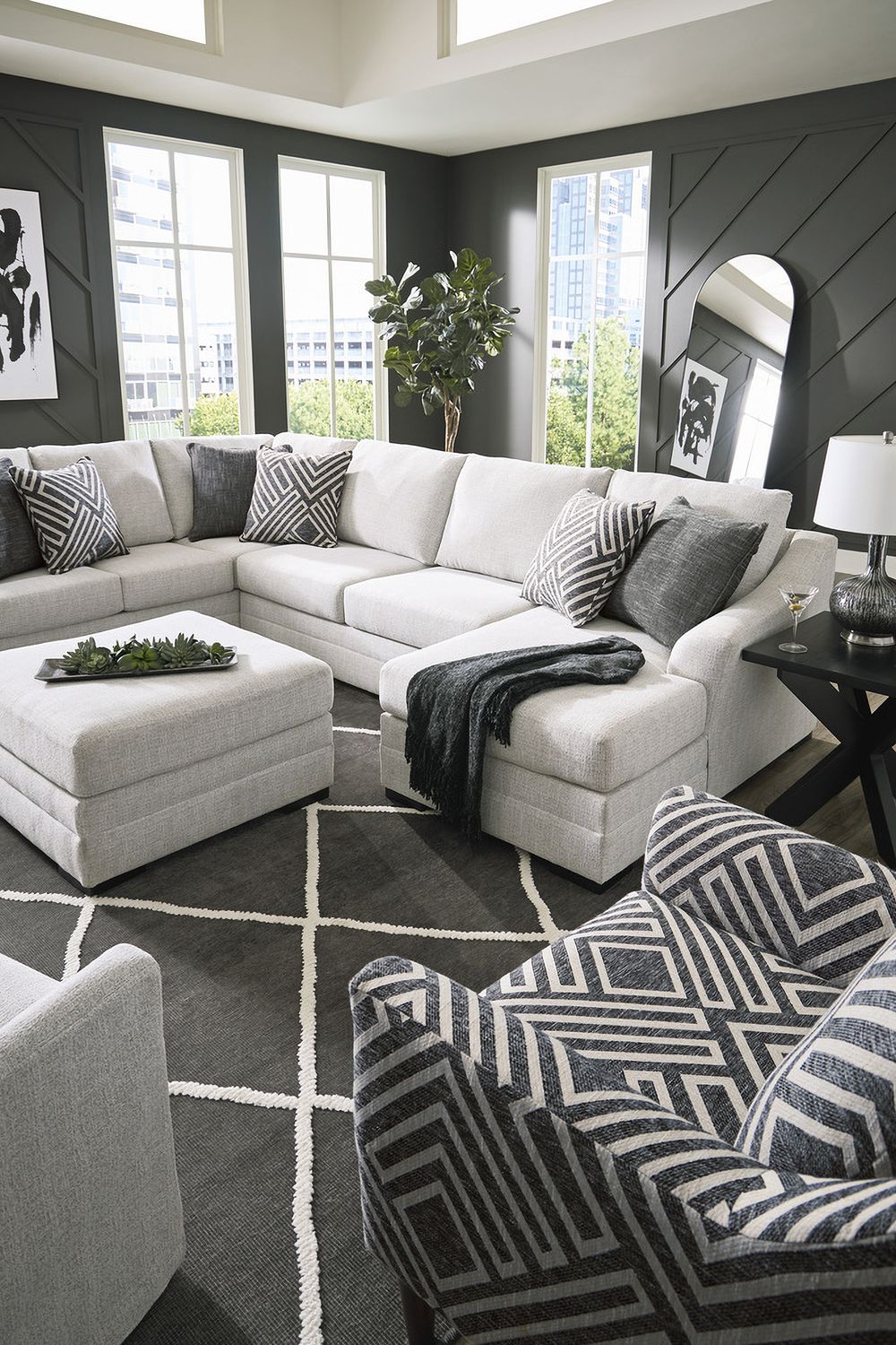 Koralynn 3-Piece RAF Sectional with Chaise In Stone 54102S2