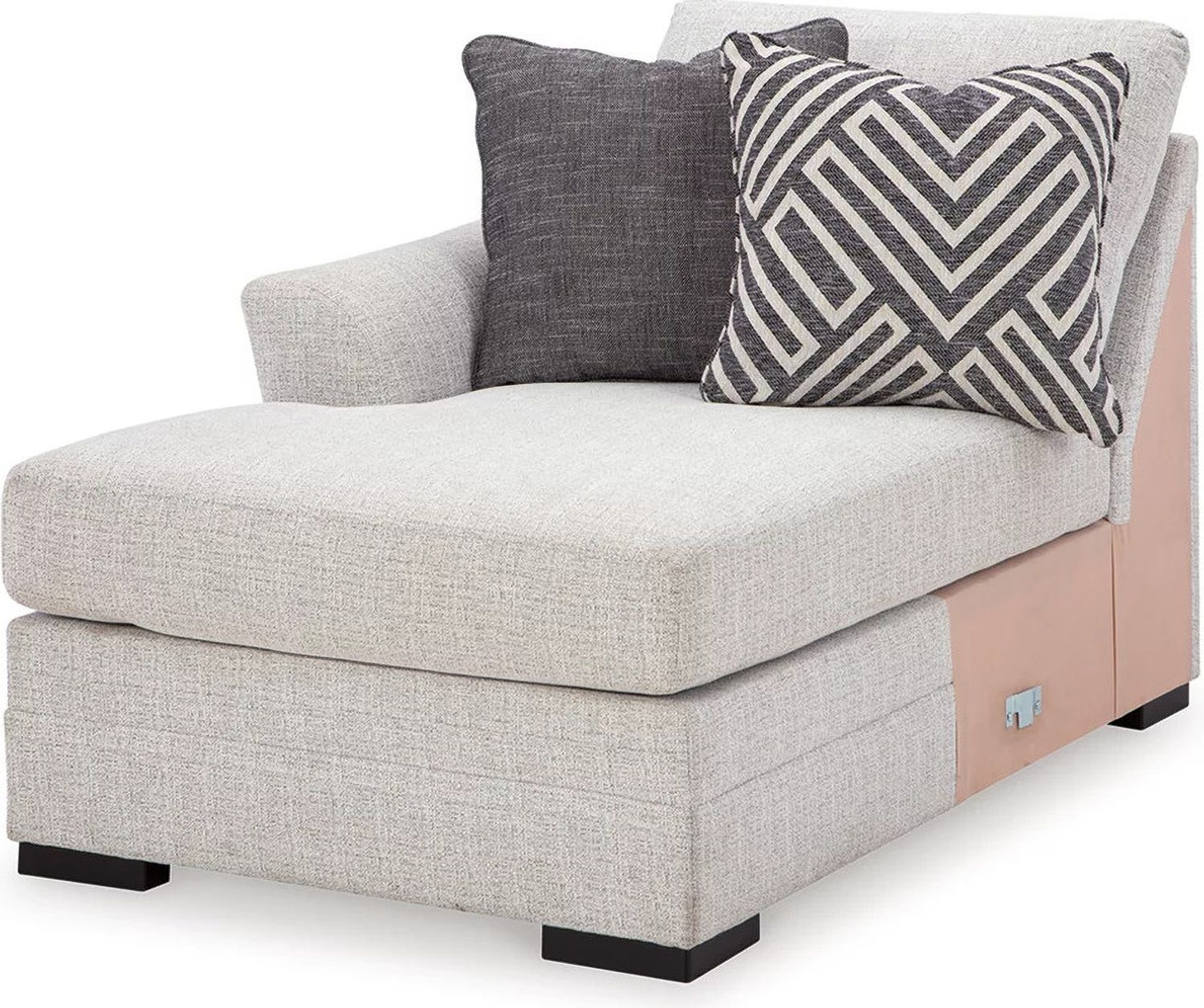 Koralynn 3-Piece Sectional and Oversized Accent Ottoman In Stone 54102U1