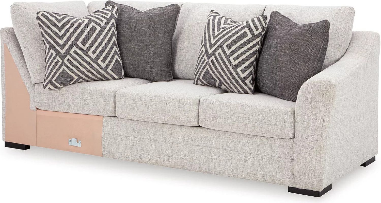 Koralynn 3-Piece Sectional and Oversized Accent Ottoman In Stone 54102U1