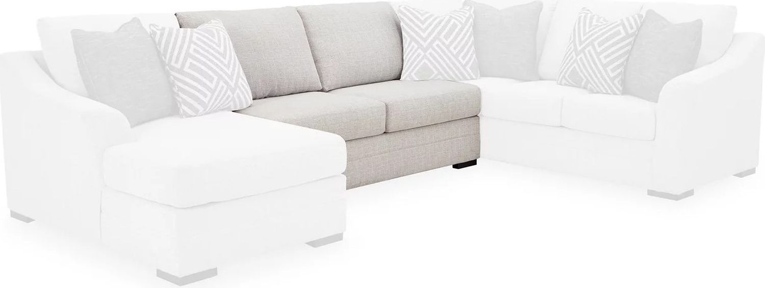 Koralynn 3-Piece Sectional and Oversized Accent Ottoman In Stone 54102U1