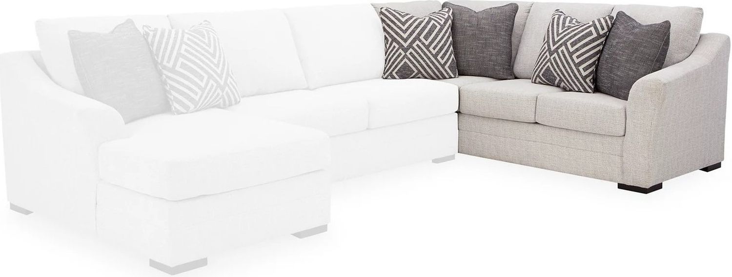 Koralynn 3-Piece Sectional and Oversized Accent Ottoman In Stone 54102U1