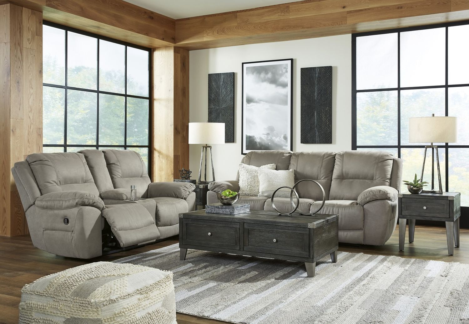Next-Gen Gaucho Reclining Console Loveseat In Putty 5420394