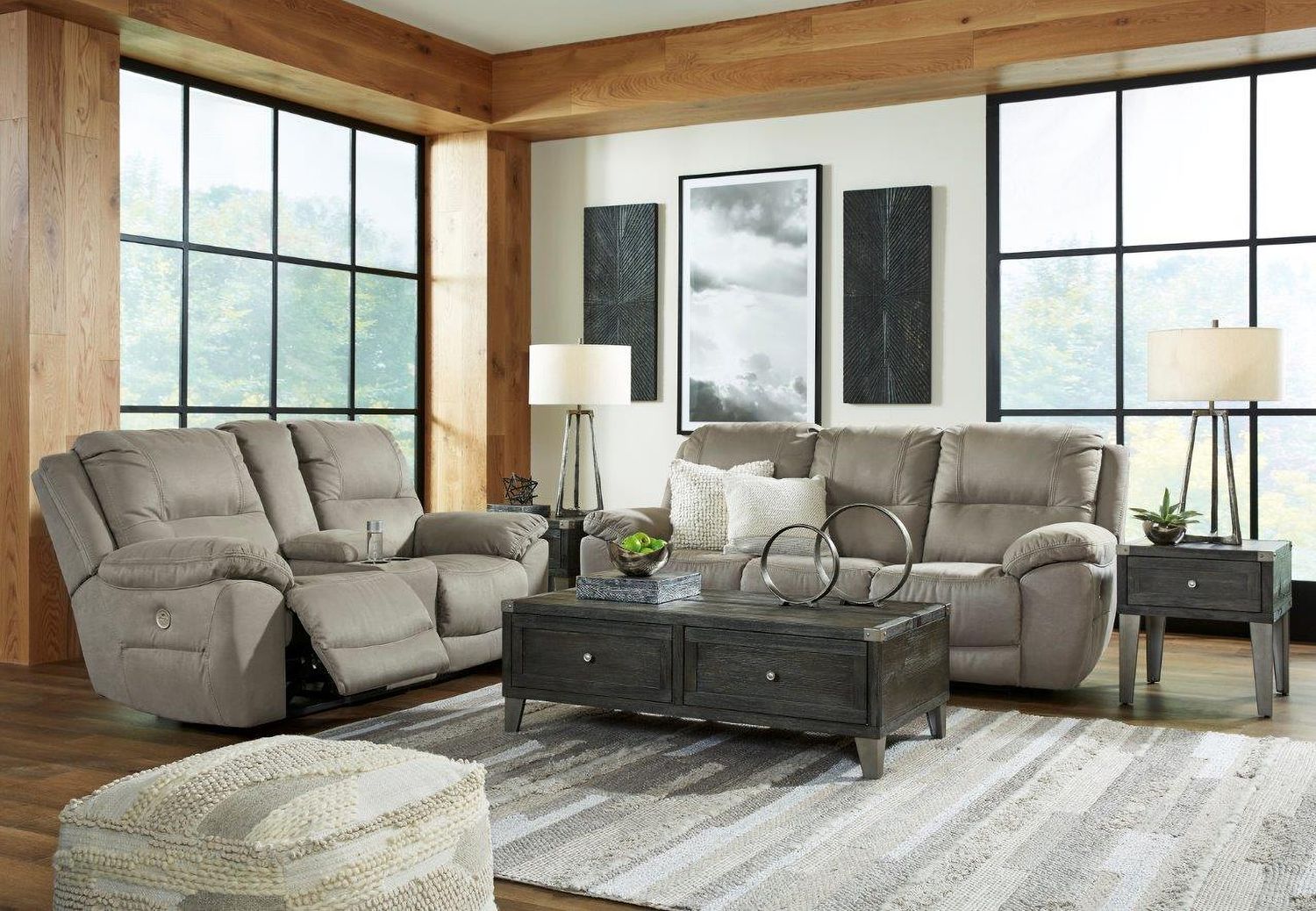 Next-Gen Gaucho Power Reclining Console Loveseat In Putty 5420396