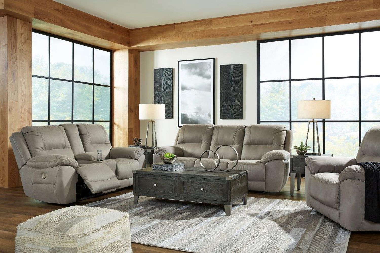 Next-Gen Gaucho Power Reclining Console Loveseat In Putty 5420396