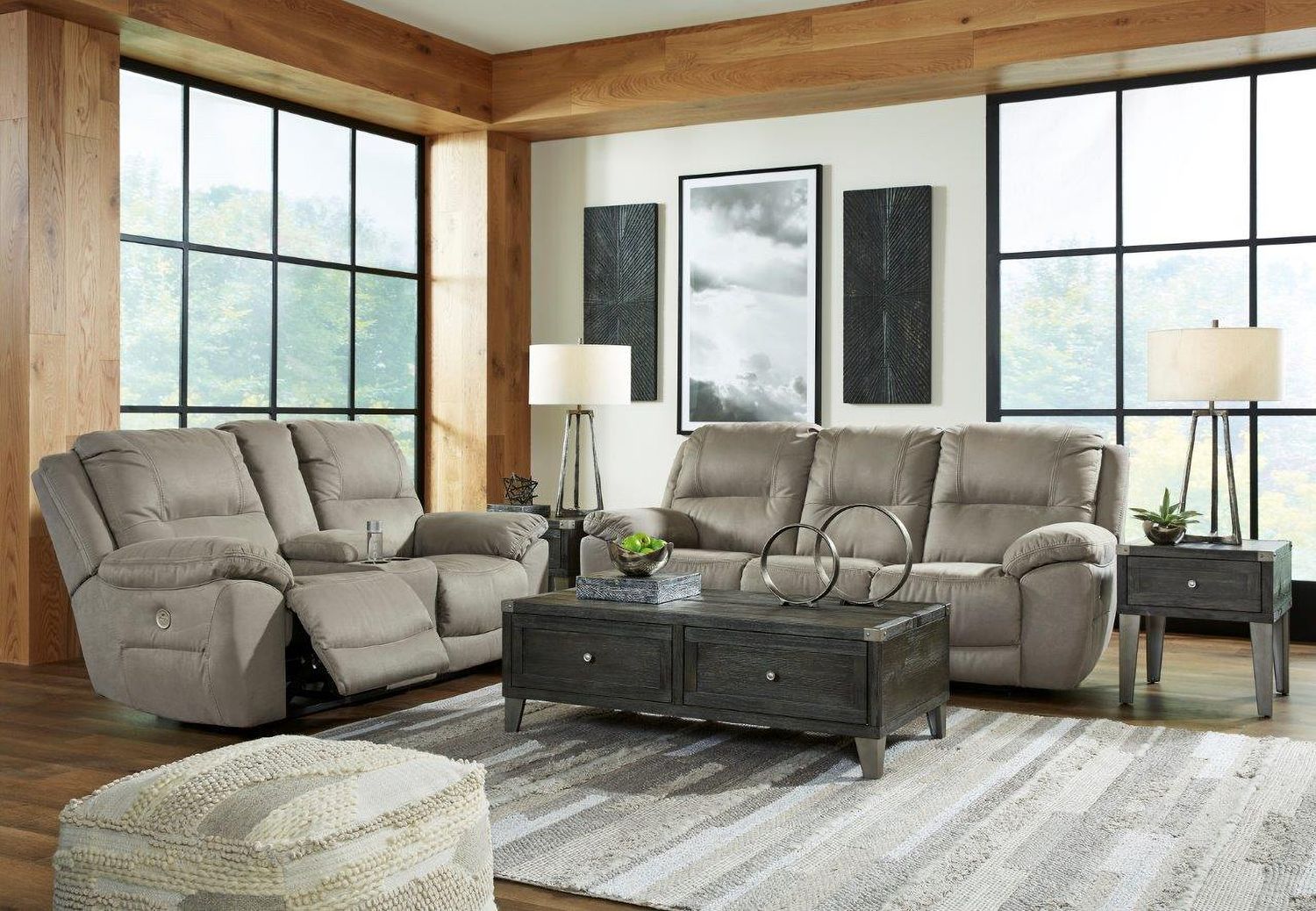 Next-Gen Gaucho Power Reclining Living Room Set In Putty 54203U2