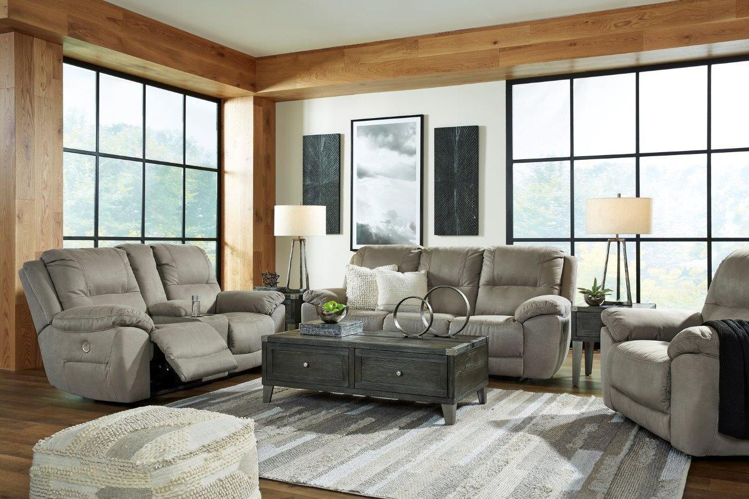 Next-Gen Gaucho Power Reclining Living Room Set In Putty 54203U2