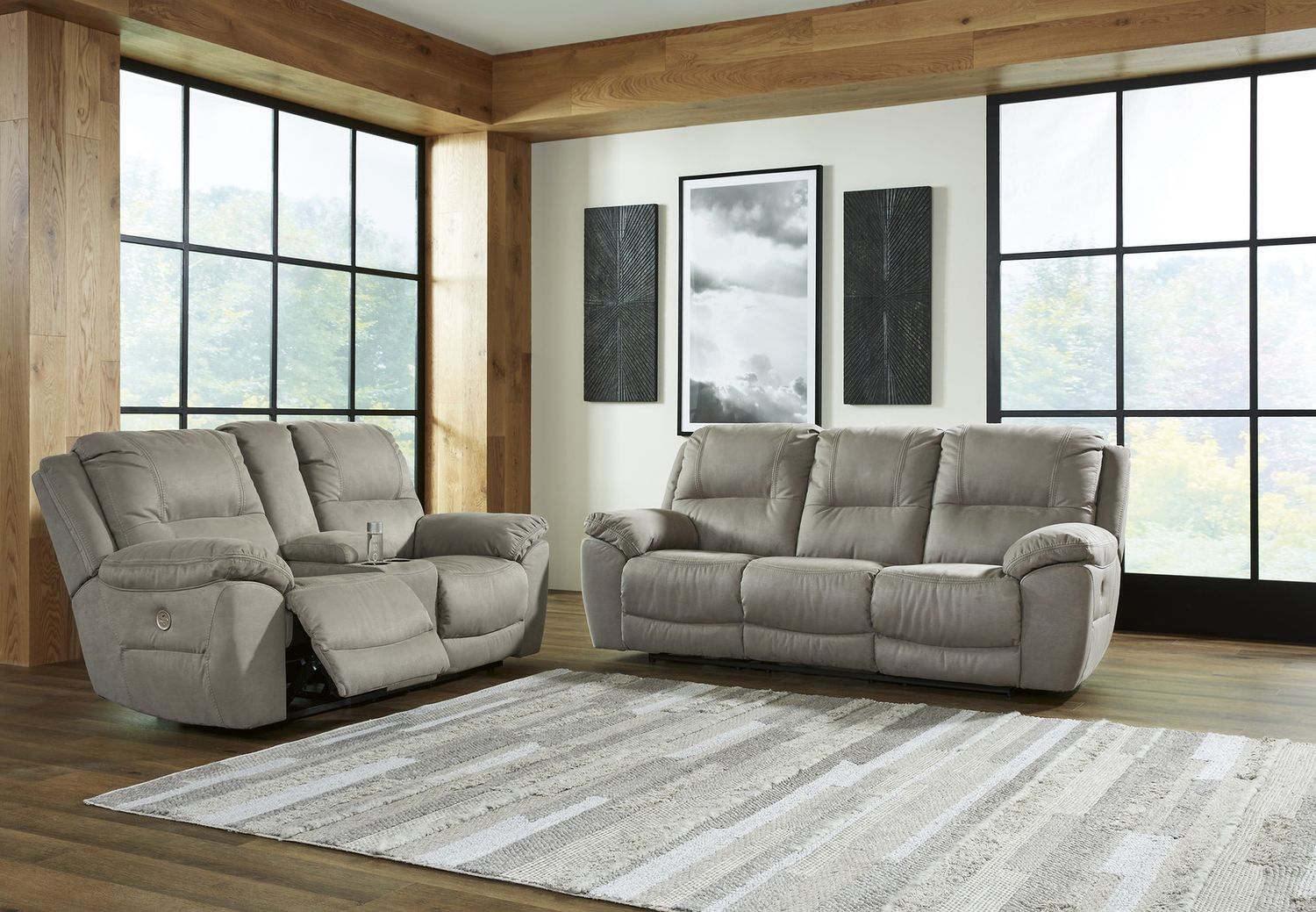 Next-Gen Gaucho Power Reclining Living Room Set In Putty 54203U2