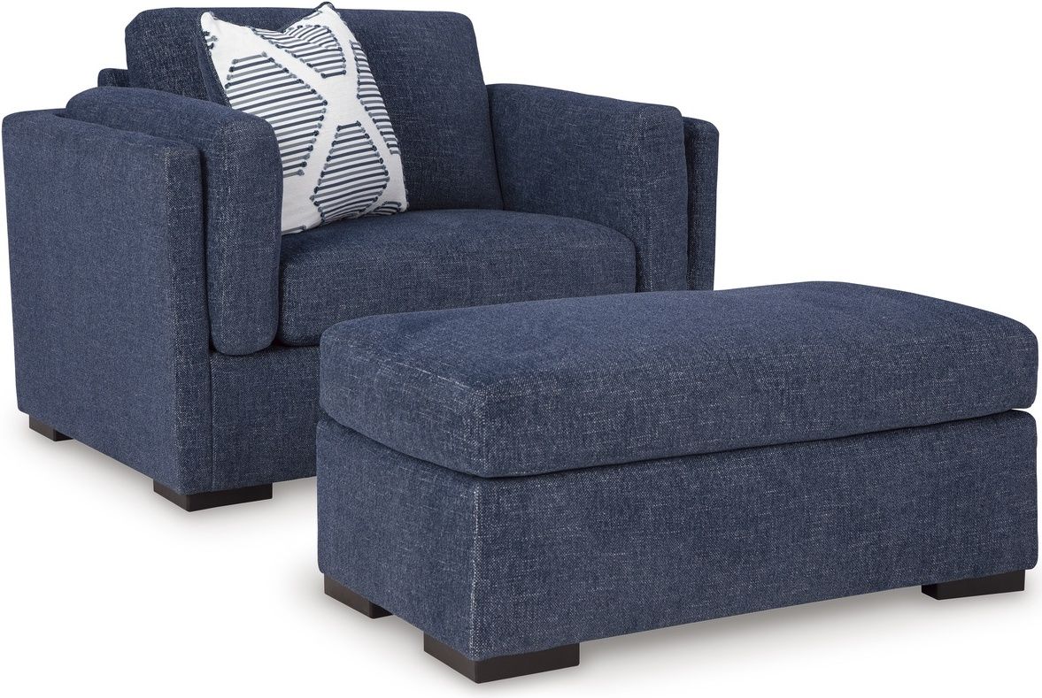 Evansley Ottoman In Navy 5450214