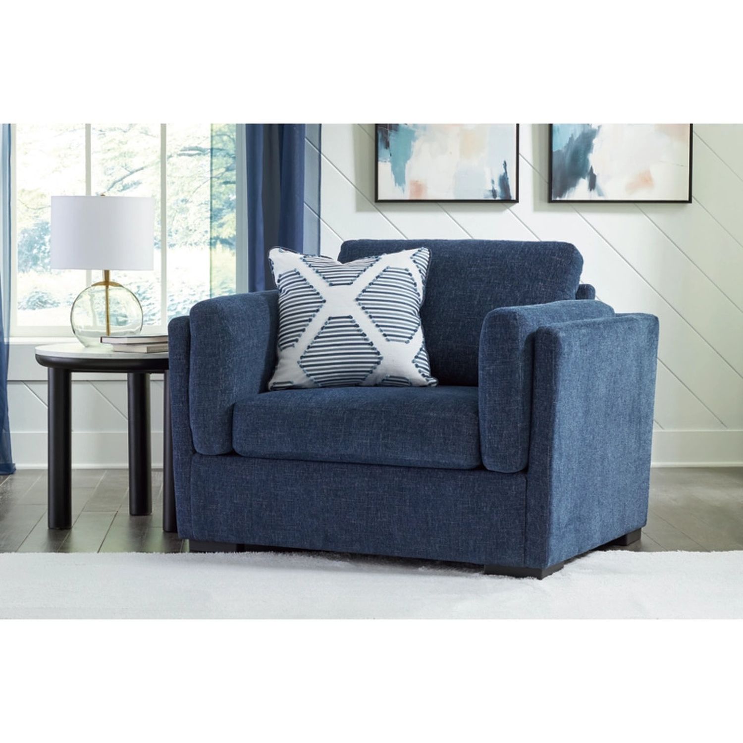Evansley Living Room Set In Navy 54502U2