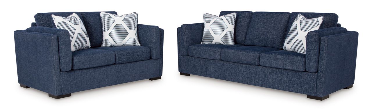 Evansley Living Room Set In Navy 54502U2
