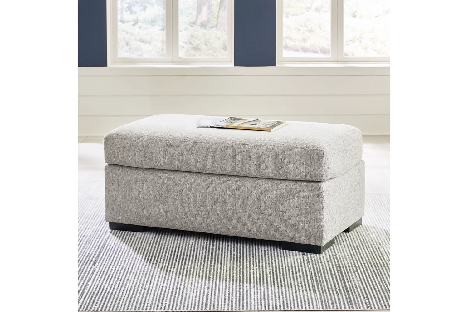 Evansley Ottoman In Pewter 5450314
