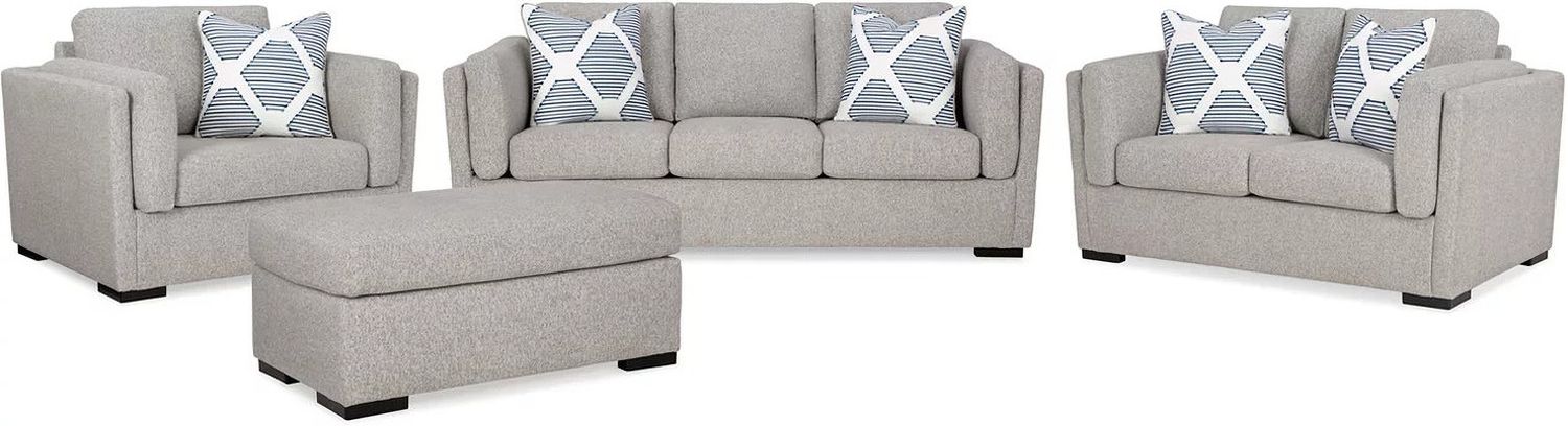 Evansley Living Room Set In Pewter 54503U2