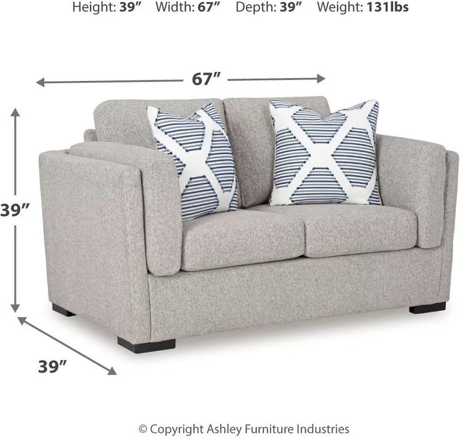 Evansley Living Room Set In Pewter 54503U2