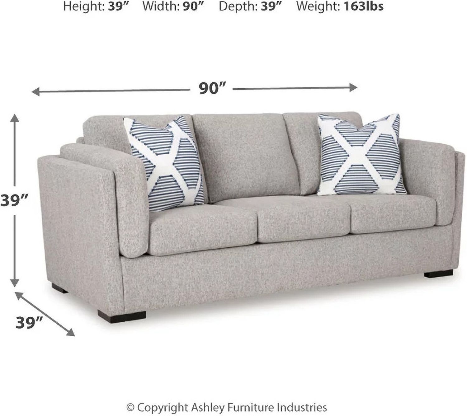 Evansley Living Room Set In Pewter 54503U2
